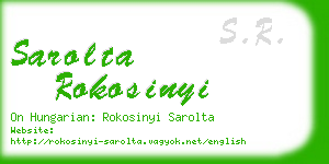 sarolta rokosinyi business card